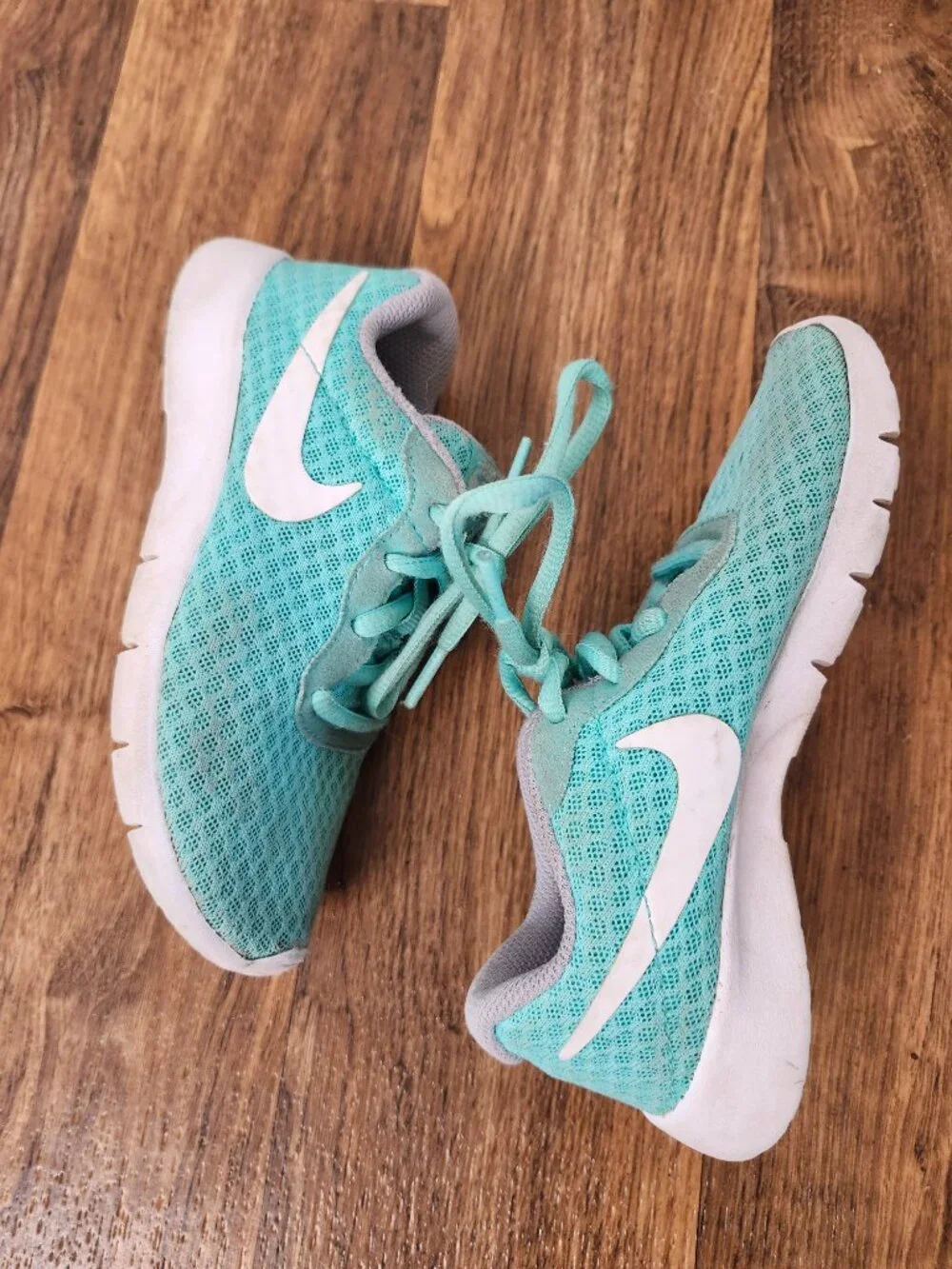 Nike Tanjun Sneakers Blue White Mesh Lightweight Size 12